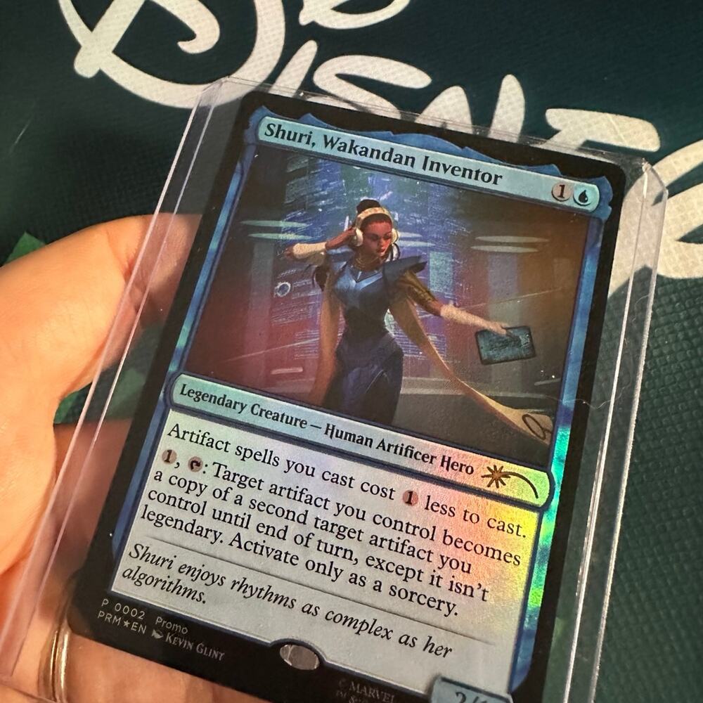 Magic The Gathering Marvel card shuri D23 2026 Gamegenic wakanda foil + 10 cards